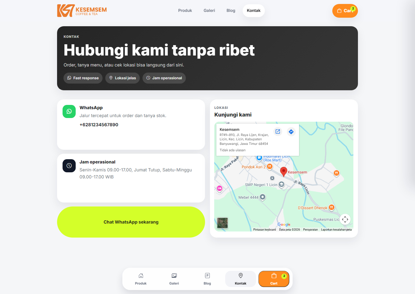 Galeri Website Kesemsem Banyuwangi