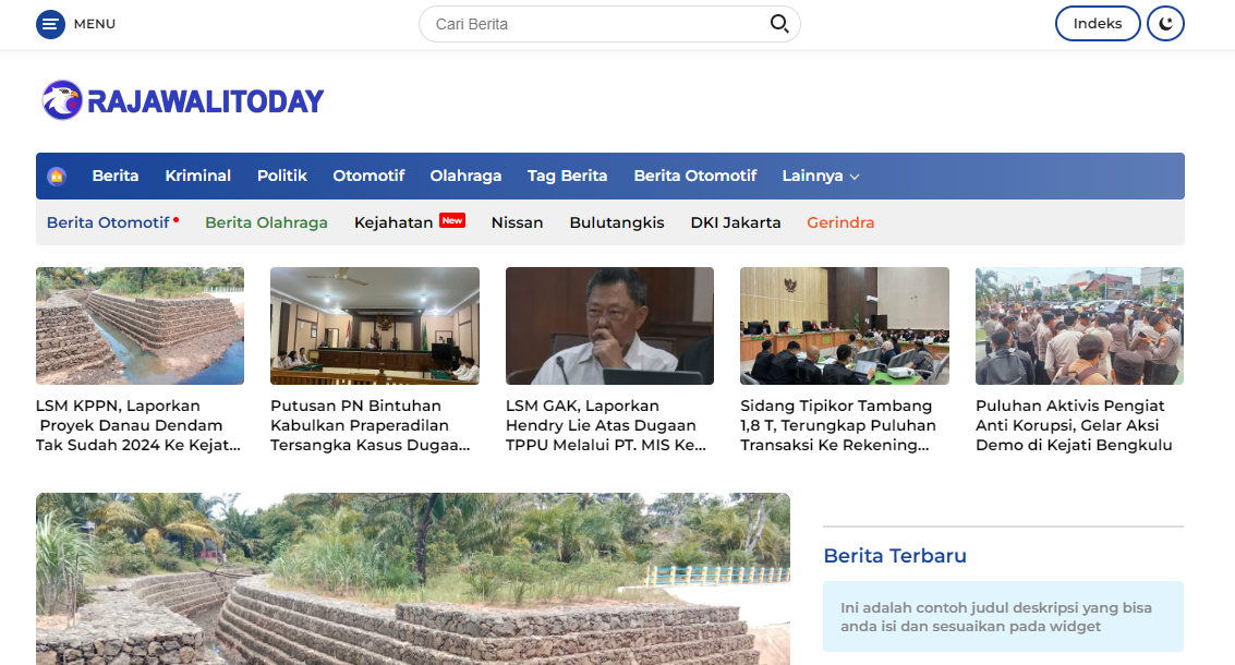 Website Portal Berita Rajawali Today