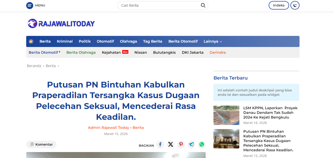 Website Portal Berita Rajawali Today gallery 1