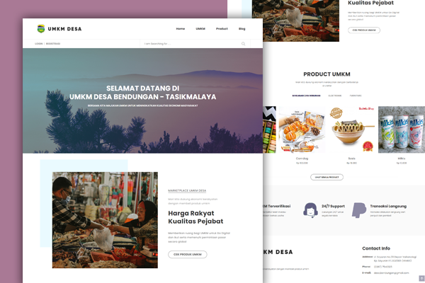 Preview layanan website UMKM untuk usaha lokal