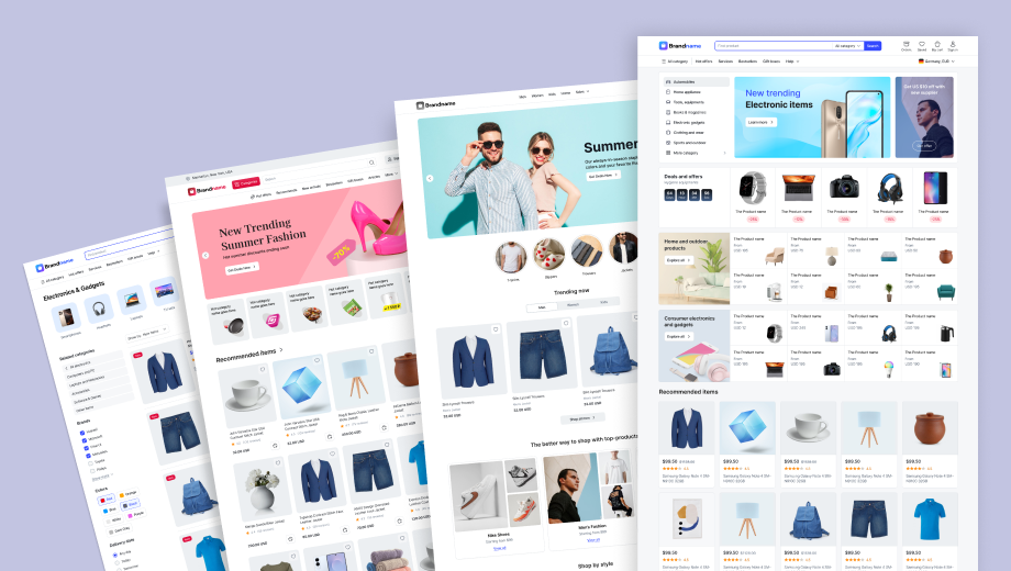 Preview layanan website ecommerce untuk toko online